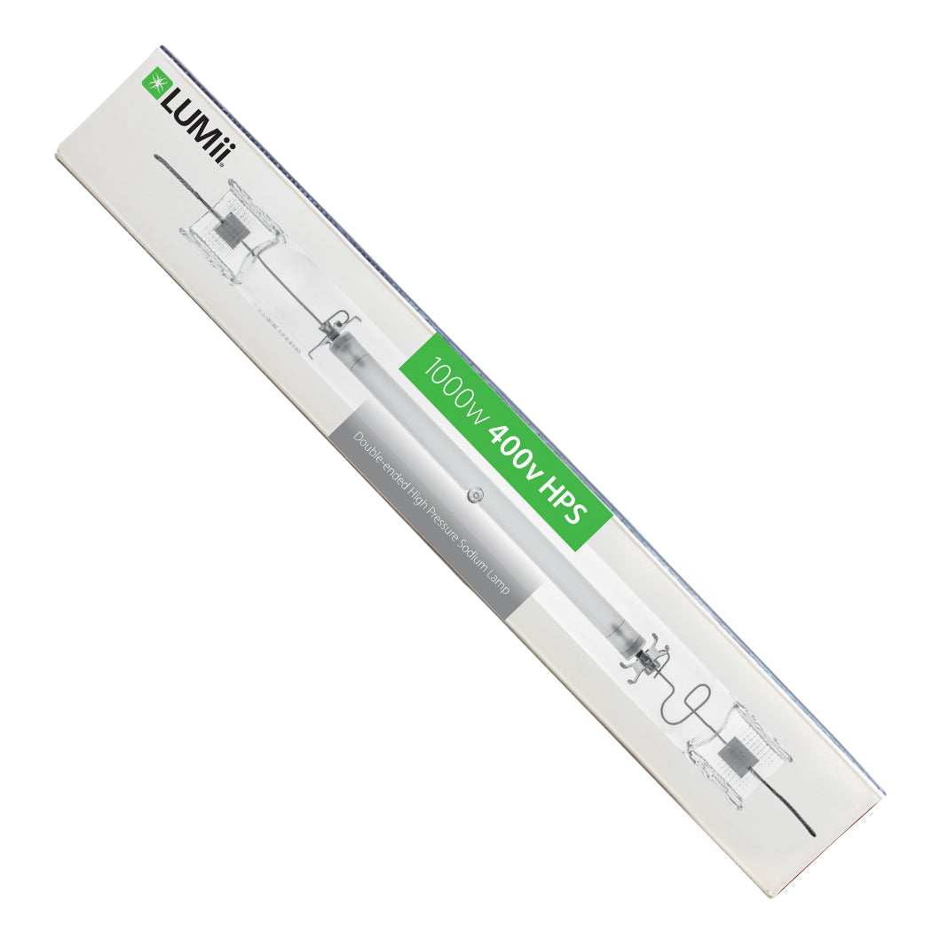 The Lumii 400V DE HPS Lamp is a double ended HPS lamp which emits more UV and IR light than traditional single ended HPS lamps, perfect for stimulating enhanced flowering.