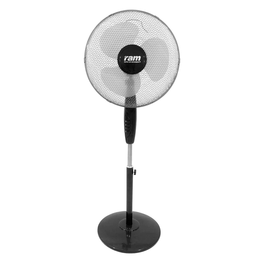 RAM 400mm Pedestal Fan (16") Solid Base - EU Plug