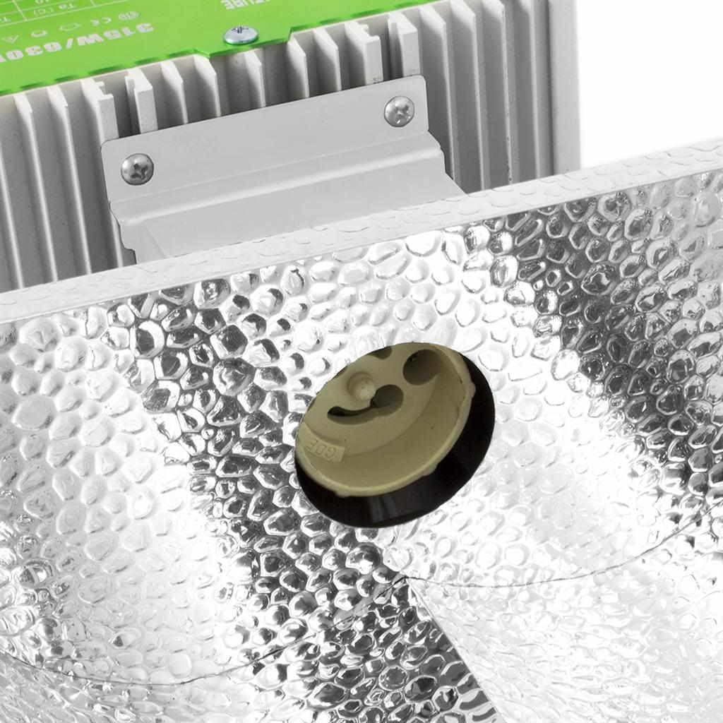 The LUMii Solar 315 is a complete fixture that power 315W ceramic discharge metal-halide (CDM) lamps to give plants the best possible spectrum of light.