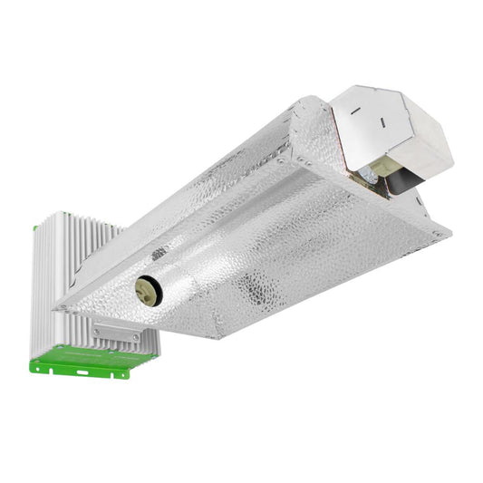 LUMii Solar 630W DE is a double-ended complete fixture that powers a ceramic discharge metal-halide (CDM) lamp to give your plants the best possible spectrum of light.